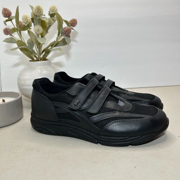 SAS Tour Mesh Hook & Loop Walking Shoes Sneakers Black Women 9.5 Wide NWOB - Picture 1 of 8